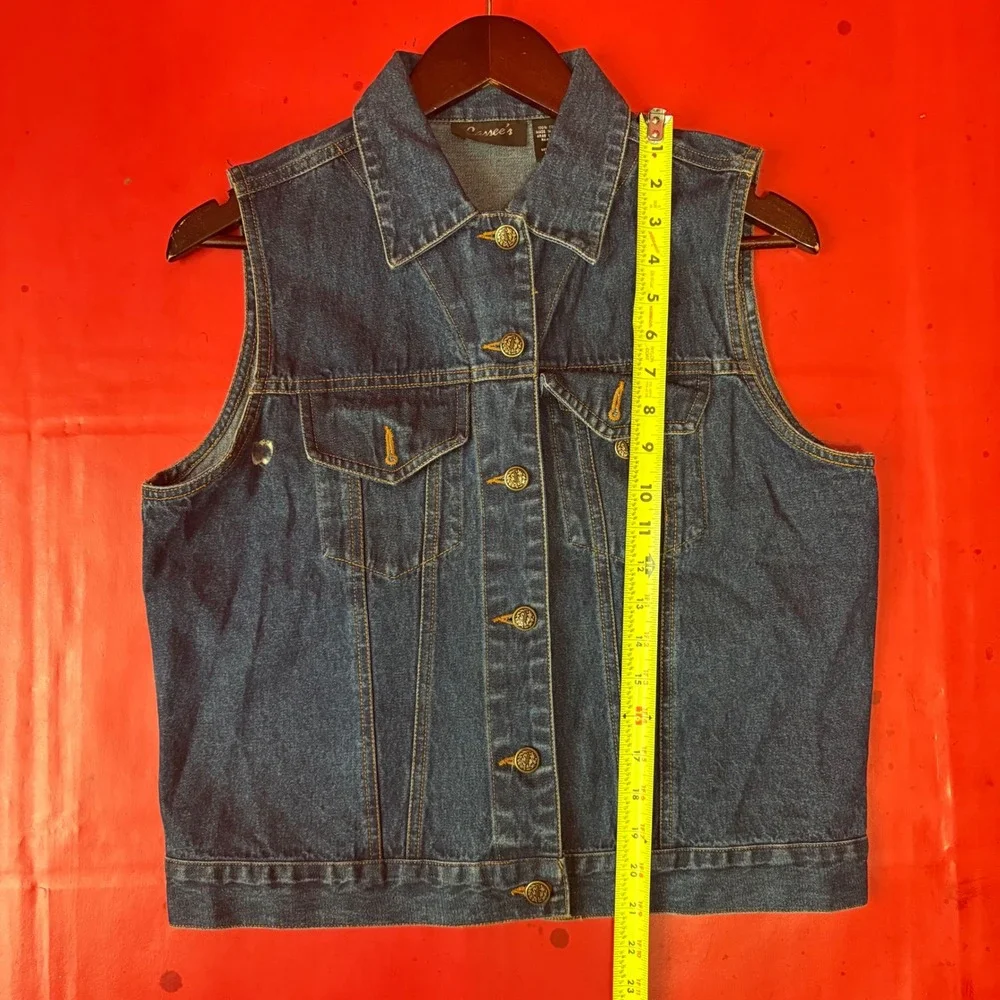 Vintage Denim Vest Sturgis Harley Davidson‎ Motorcycle Patches S - Picture 6 of 7